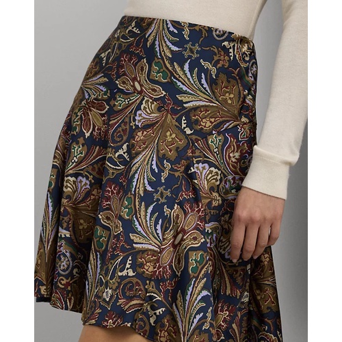 폴로 랄프로렌 Paisley Satin Charmeuse Miniskirt