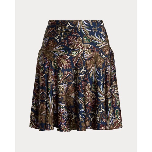 폴로 랄프로렌 Paisley Satin Charmeuse Miniskirt