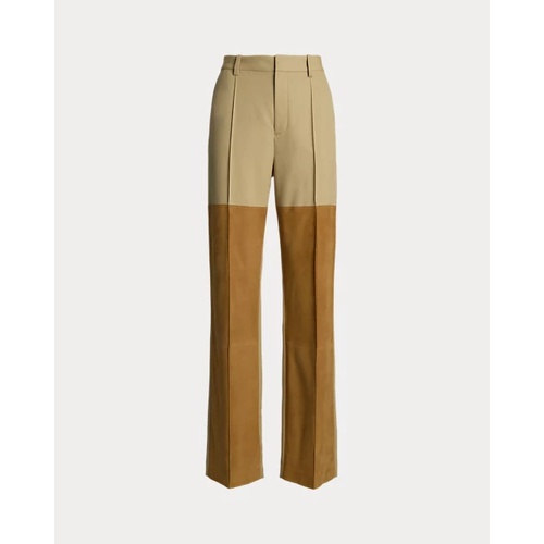 폴로 랄프로렌 Suede-Wool Wide-Leg Pant