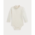 Cotton Jersey Turtleneck Bodysuit