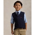 Cable-Knit Cotton Sweater Vest