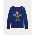 Polo Bear Cotton Jersey Long-Sleeve Tee