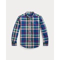 Plaid Cotton Oxford Shirt