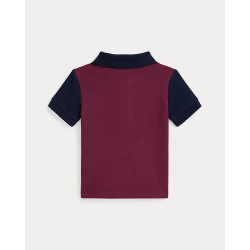 폴로 랄프로렌 Polo Bear Color-Blocked Mesh Polo Shirt