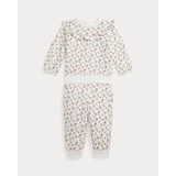 Floral Fleece Sweatshirt & Pant Set