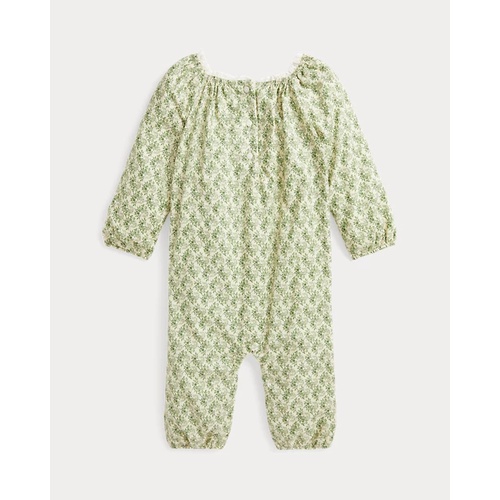 폴로 랄프로렌 Floral Smocked Cotton Twill Coverall