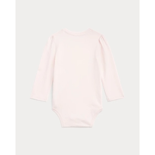 폴로 랄프로렌 Puff-Sleeve Cotton Jersey Bodysuit