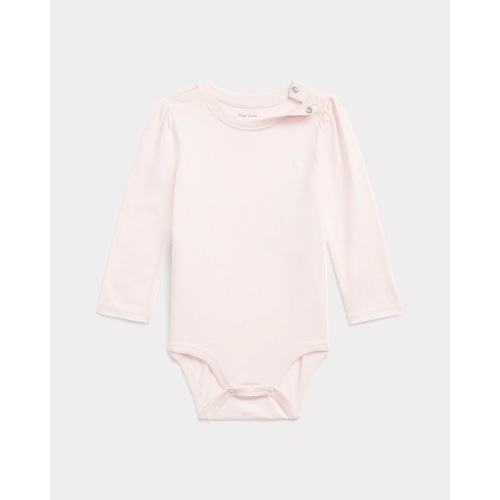 폴로 랄프로렌 Puff-Sleeve Cotton Jersey Bodysuit