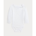 Puff-Sleeve Cotton Jersey Bodysuit