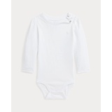 Puff-Sleeve Cotton Jersey Bodysuit