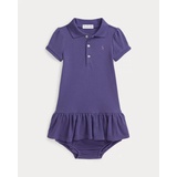 Cotton Mesh Polo Dress & Bloomer