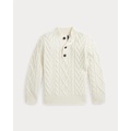 Cable Wool-Cashmere Mockneck Sweater