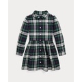 Plaid Cotton Twill Shirtdress