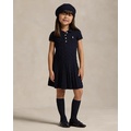 Cable-Knit Cotton Polo Sweater Dress