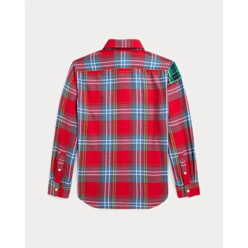 폴로 랄프로렌 Distressed Plaid Cotton Twill Shirt