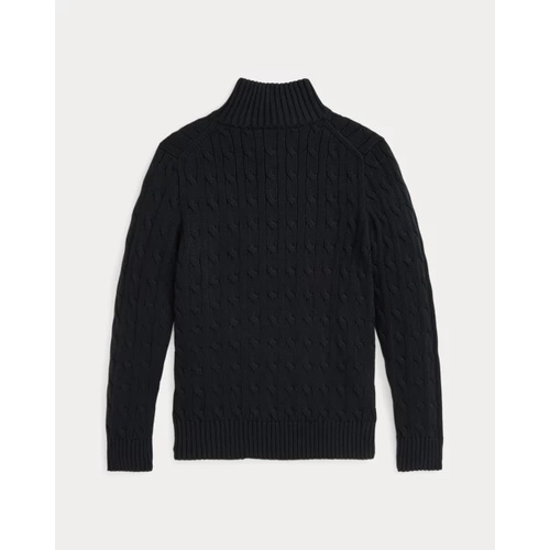 폴로 랄프로렌 Cable-Knit Cotton Quarter-Zip Sweater