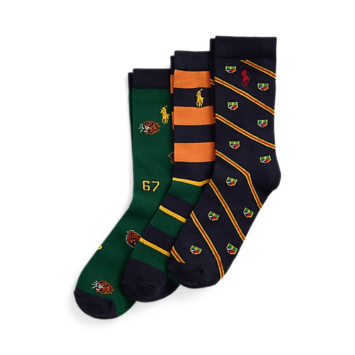 폴로 랄프로렌 Striped Crew Sock 3-Pack