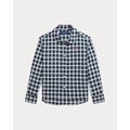 Plaid Cotton Poplin Boxy Shirt