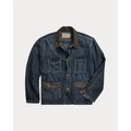 Corduroy-Trim Indigo Denim Shirt Jacket