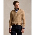 Cable-Knit Cotton Quarter-Zip Sweater