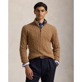 Cable-Knit Cashmere Quarter-Zip Sweater