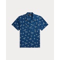 Lighthouse-Print Indigo Camp Shirt