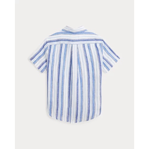 폴로 랄프로렌 Striped Linen Short-Sleeve Shirt