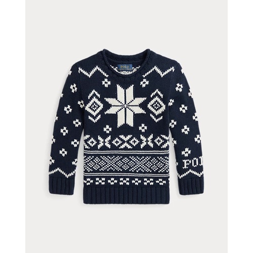 폴로 랄프로렌 Snowflake Cotton-Blend Sweater