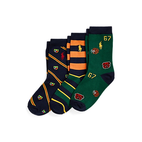 폴로 랄프로렌 Striped Crew Sock 3-Pack