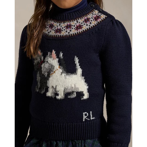 폴로 랄프로렌 Intarsia-Dog Fair Isle Sweater