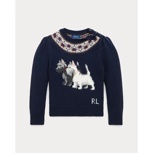 폴로 랄프로렌 Intarsia-Dog Fair Isle Sweater