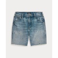 Paint-Print Denim Carpenter Short