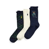 Polo Bear Crew Sock 3-Pack