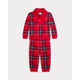 Plaid Fleece Pullover & Jogger Pant Set