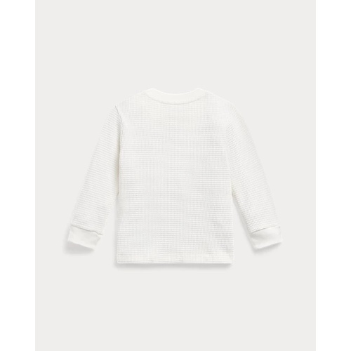 폴로 랄프로렌 Waffle-Knit Cotton Long-Sleeve Tee