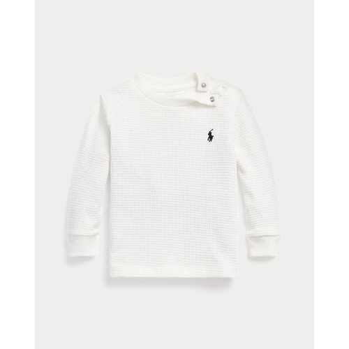 폴로 랄프로렌 Waffle-Knit Cotton Long-Sleeve Tee