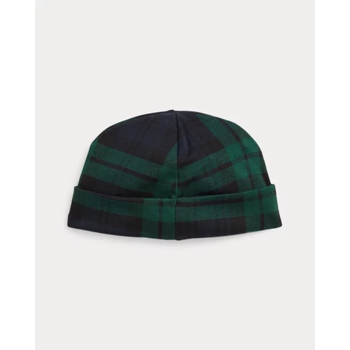 폴로 랄프로렌 Plaid Cotton Interlock Beanie