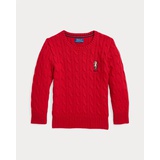 Polo Bear Cable-Knit Cotton Sweater