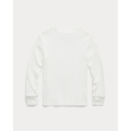 폴로 랄프로렌 Waffle-Knit Cotton Long-Sleeve Tee