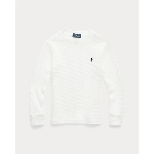 폴로 랄프로렌 Waffle-Knit Cotton Long-Sleeve Tee