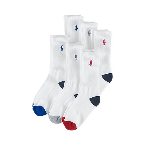 폴로 랄프로렌 Athletic Crew Sock 6-Pack