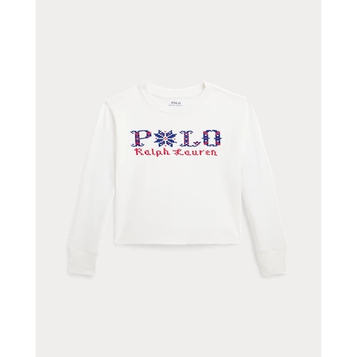 폴로 랄프로렌 Logo Cotton Boxy Long-Sleeve Tee