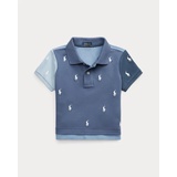 Polo Pony Stretch Mesh Boxy Polo Shirt