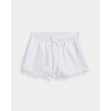 Eyelet-Embroidered Cotton Voile Short