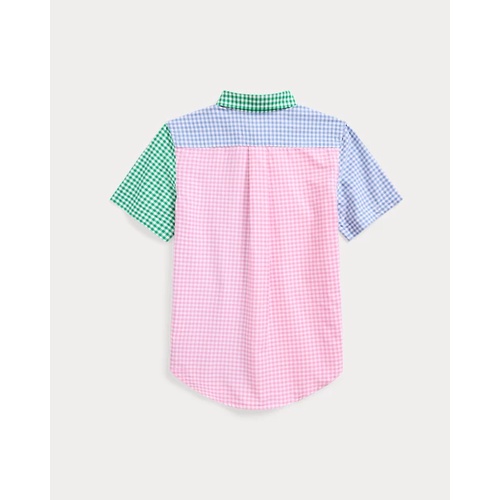 폴로 랄프로렌 Gingham Oxford Short-Sleeve Fun Shirt