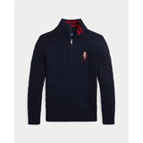 Polo Bear Cable-Knit Cotton Sweater