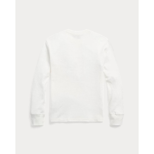 폴로 랄프로렌 Waffle-Knit Cotton Long-Sleeve Tee