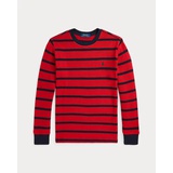 Striped Waffle Cotton Long-Sleeve Tee