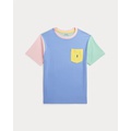 Color-Blocked Cotton Pocket Tee