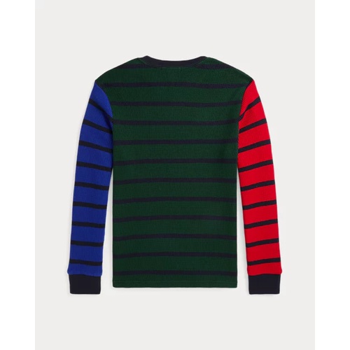 폴로 랄프로렌 Waffle-Knit Cotton Long-Sleeve Tee